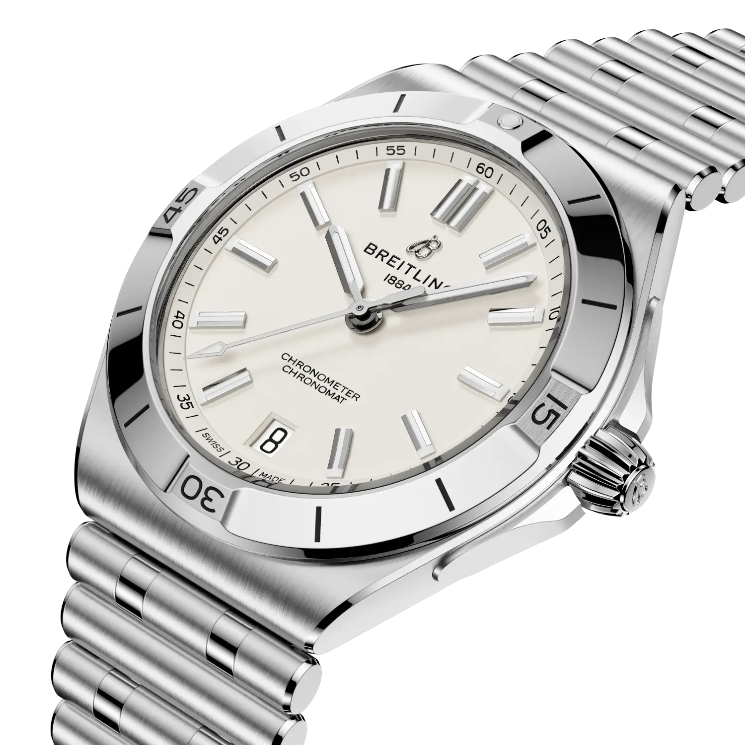 Breitling Chronomat B31 Automatic 40 mm AB3114101A1A1 – Perspektivansicht bei Juwelier Krebber in Mönchengladbach-Rheydt