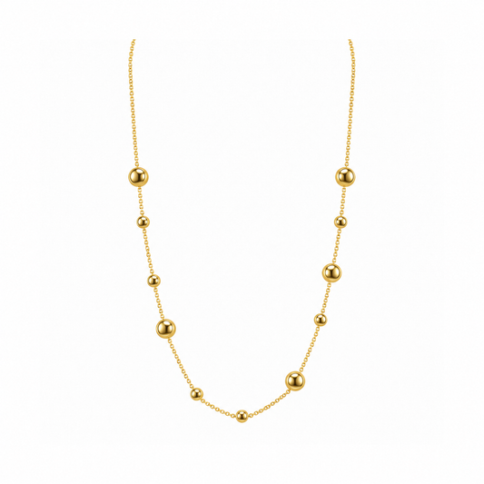 Krebber Essentials - Poliertes Collier aus 18 Karat Gold