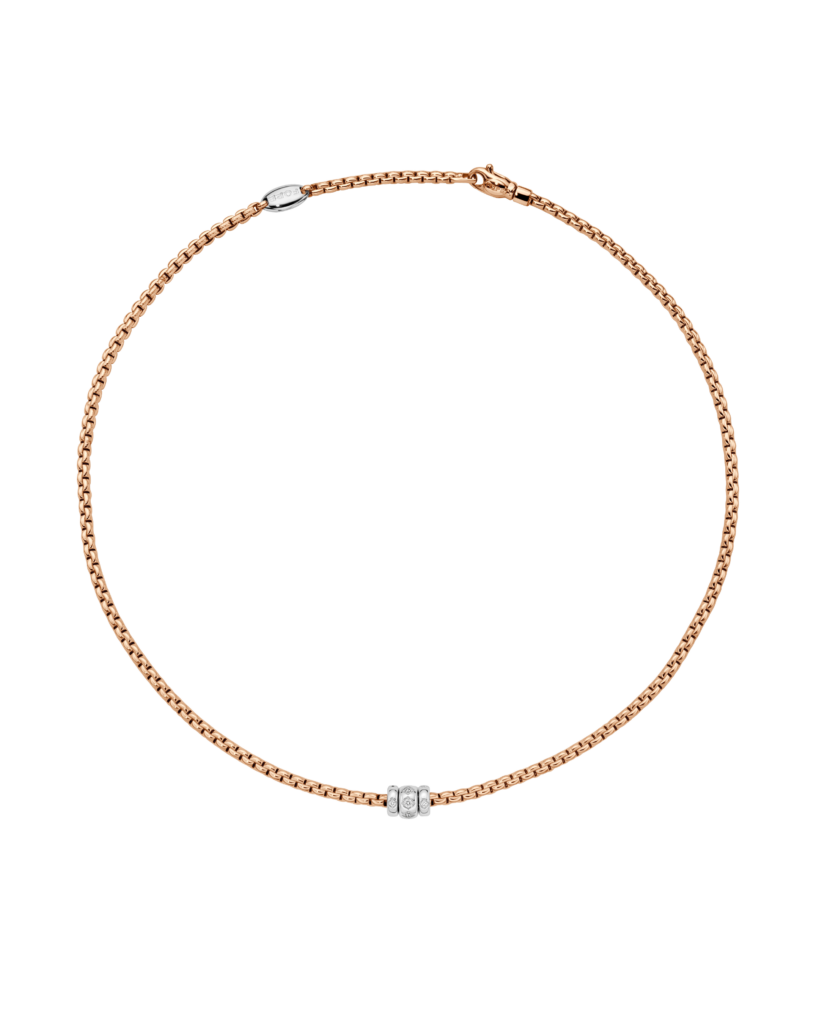 FOPE - Eka Collier mit Diamant-Pavé aus Roségold 45 cm bei Juwelier Krebber in Mönchengladbach-Rheydt
