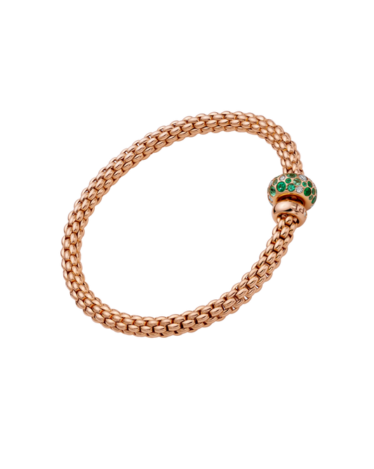 FOPE - Solo Flex’it Armband mit Diamanten und Smaragden Größe S bei Juwelier Krebber in Mönchengladbach-Rheydt