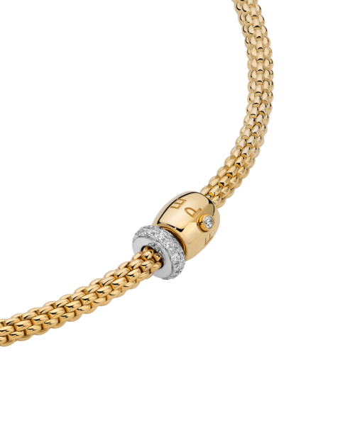 FOPE Flex'it kette mit dekorativen verscluss und pavébesatzt - Juwelier Krebber in Mönchengladbach-Rheydt seit 1914
