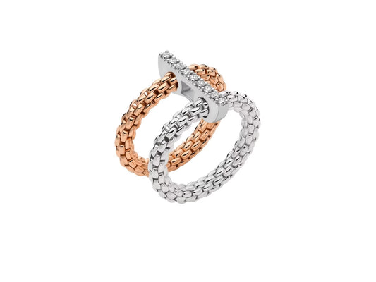 Fope Prima Ring Roségold und Weißgold mit Brillanten bei Juwelier Krebber in Mönchengladbach-Rheydt seit 1914