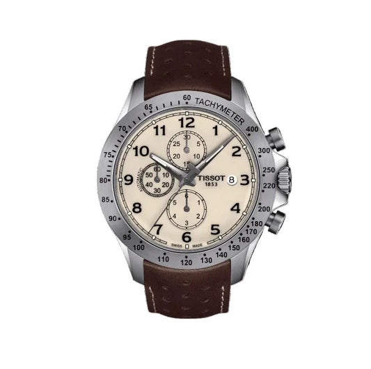 Tissot V8 Automatic Chronograph, Zifferblatt Beige, Referenz T106.427.16.042.00, bei Juwelier Krebber in Mönchengladbach-Rheydt