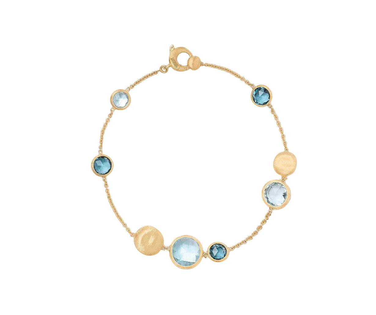 Marco Bicego Jaipur Armband aus Gelbgold mit Blau Topas CB1485-MIX725 bei Juwelier Krebber in Rheydt