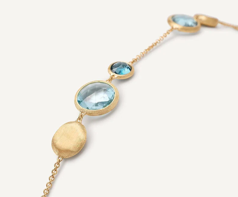 Marco Bicego Jaipur Armband aus Gelbgold mit Blau Topas CB1485-MIX725 bei Juwelier Krebber in Rheydt