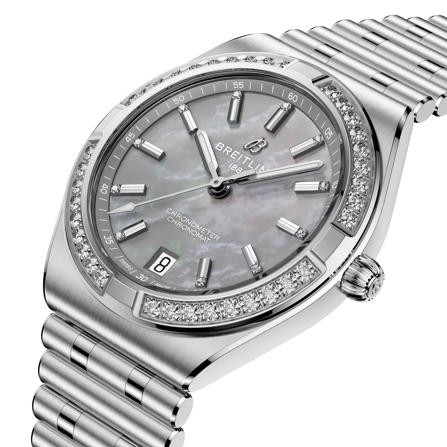 Breitling Chronomat Automatic 36 mm A10320591G1A1 – Perspektivansicht bei Juwelier Krebber in Mönchengladbach-Rheydt
