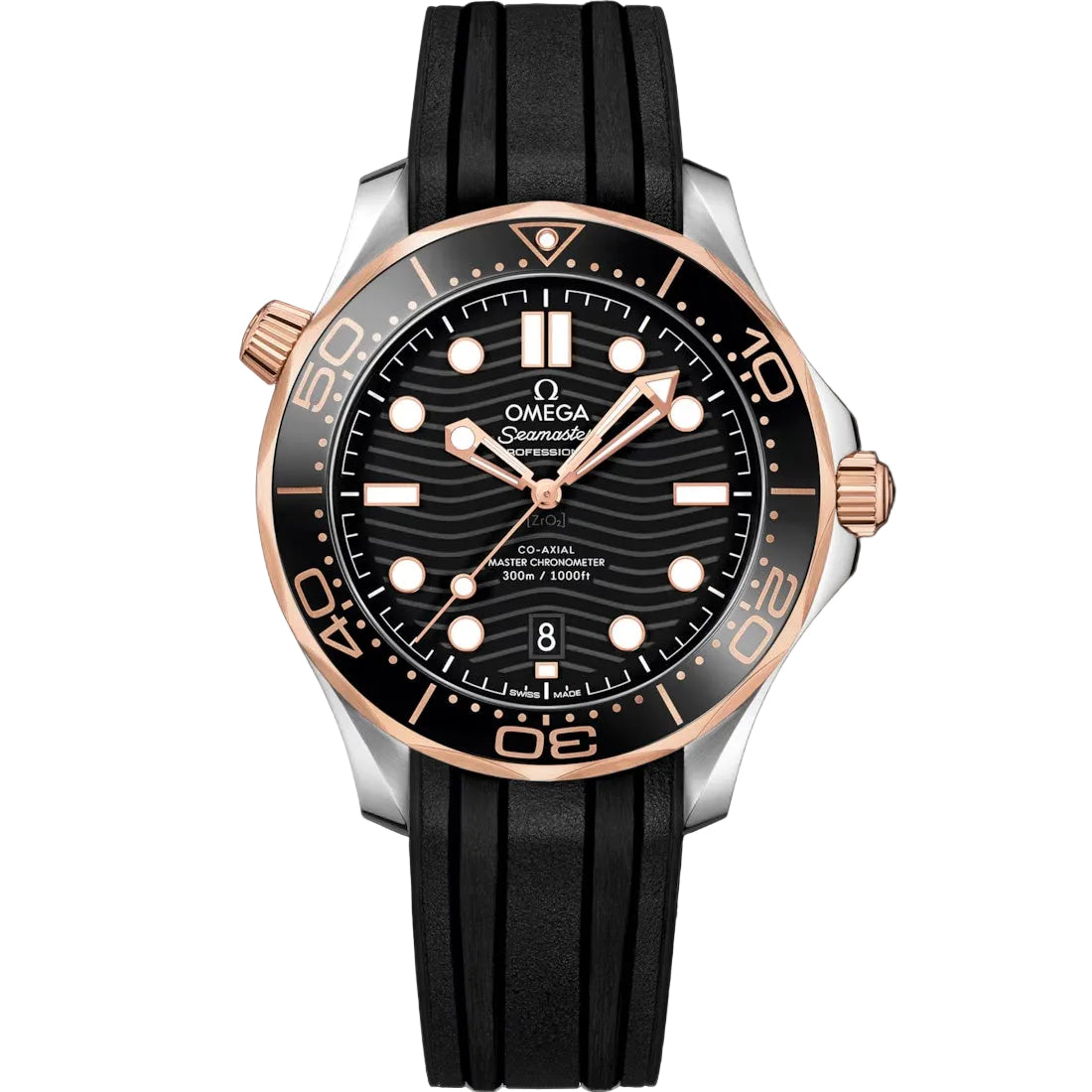 OMEGA Seamaster Diver 300M Co-Axial Master Chronometer 42 mm Herrenuhr Vorderansicht Referenz 210.22.42.20.01.002