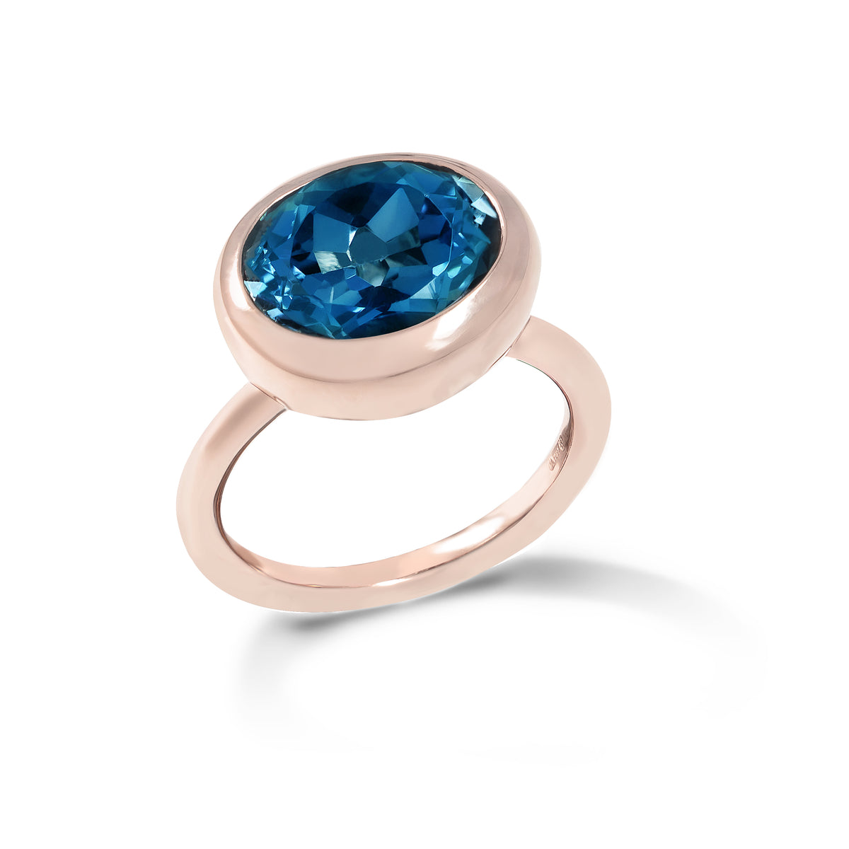 Krebber Colors Ring mit London-Blue-Topas aus 18 Karat Gold bei Juwelier Krebber in Mönchengladbach-Rheydt – Produktabbildung