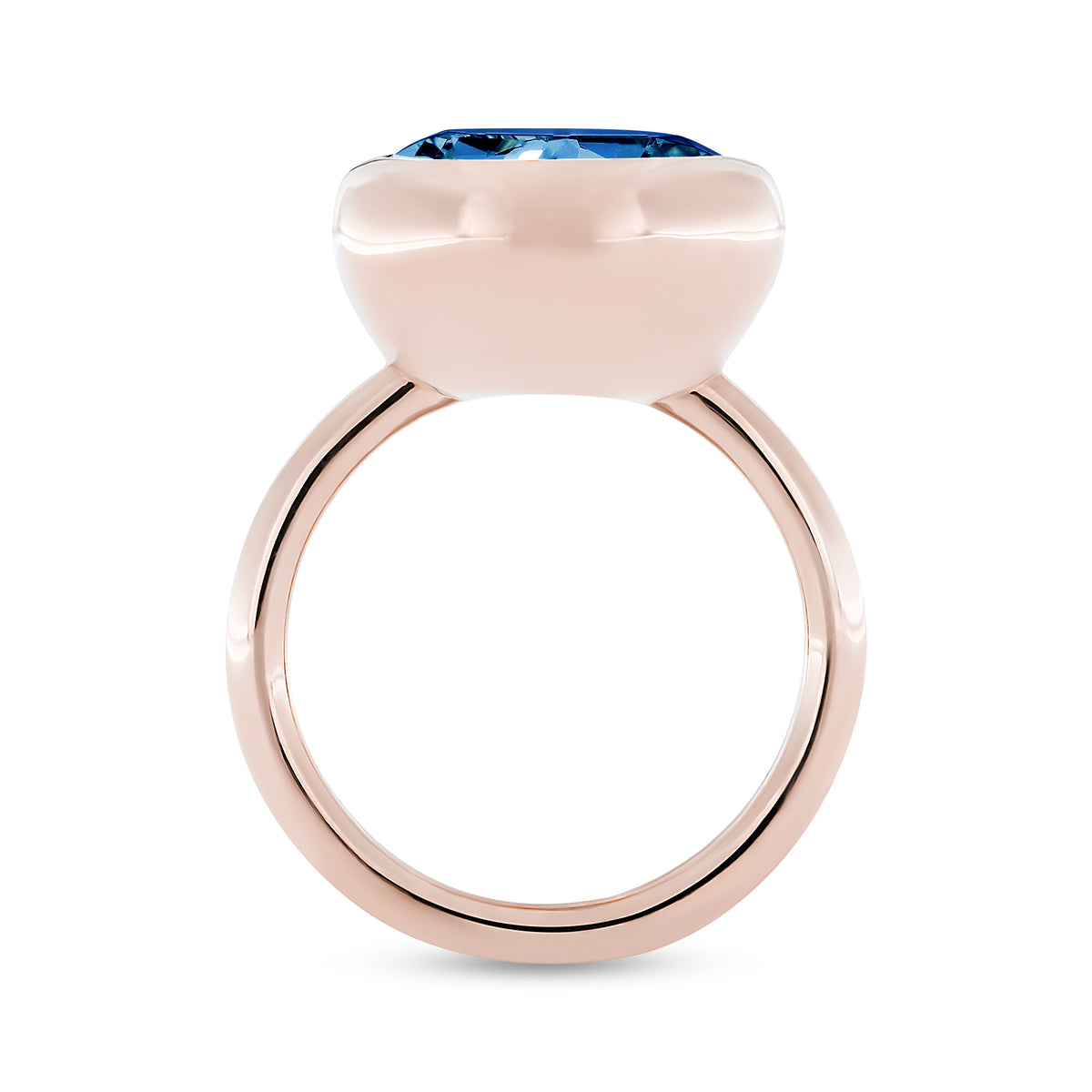 Krebber Colors Ring mit London-Blue-Topas aus 18 Karat Gold bei Juwelier Krebber in Mönchengladbach-Rheydt – Dritte Produktansicht