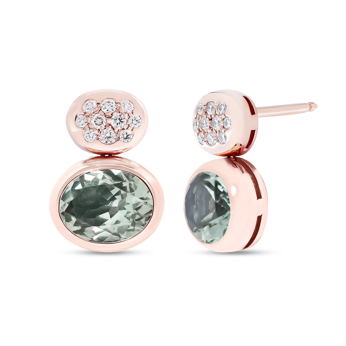 Krebber Colors Ohrstecker mit Prasiolith aus 18 Karat Gold bei Juwelier Krebber in Mönchengladbach-Rheydt – Produktabbildung