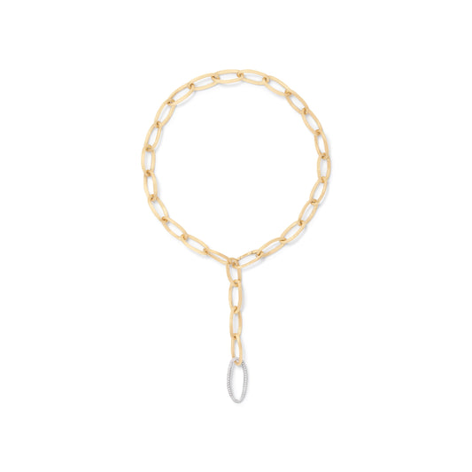 Marco Bicego lange Halskette mit ovalen diamanten Gliedern Juwelier Krebber Mönchengladbach-Rheydt