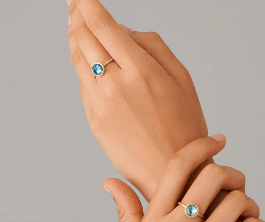 Ring aus Gold mit Topas und Diamanten – Marco Bicego bei Krebber in Rheydt