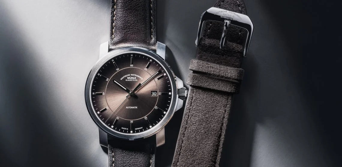 Mühle Glashütte 29er Casual Samtbraun M1-25-78-300-VLB Uhr Juwelier Krebber Mönchengladbach Rheydt