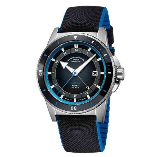 Mühle Glashütte Sportivo Travel-GMT M1-52-13-200 Uhr Juwelier Krebber Mönchengladbach Rheydt
