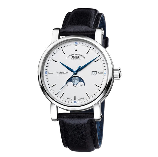 Mühle Glashütte Teutonia IV Mondphase M1-44-05-LB Uhr Juwelier Krebber Mönchengladbach Rheydt