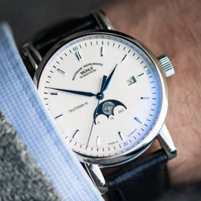 Mühle Glashütte Teutonia IV Mondphase M1-44-05-LB Uhr Juwelier Krebber Mönchengladbach Rheydt