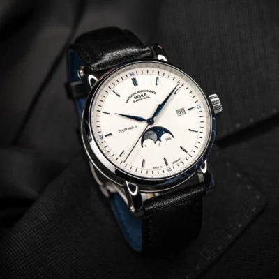 Mühle Glashütte Teutonia IV Mondphase M1-44-05-LB Uhr Juwelier Krebber Mönchengladbach Rheydt