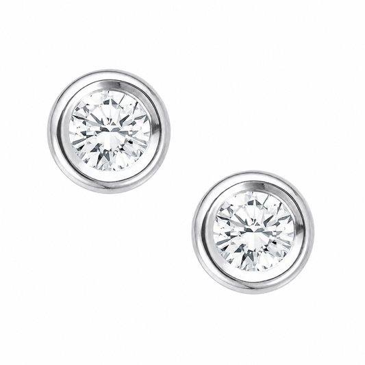 Krebber Essentials - Diamant Ohrstecker in Weißgold