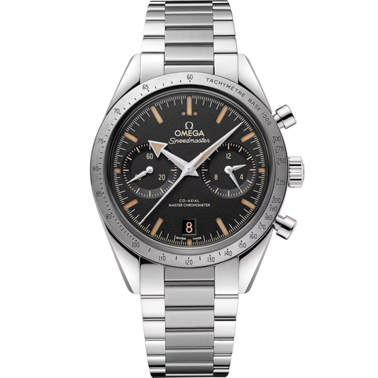 Omega Speedmaster '57 40,5 mm Herrenuhr Detailansicht Referenz 332.10.41.51.01.001 bei Juwelier Krebber in Mönchengladbach-Rheydt