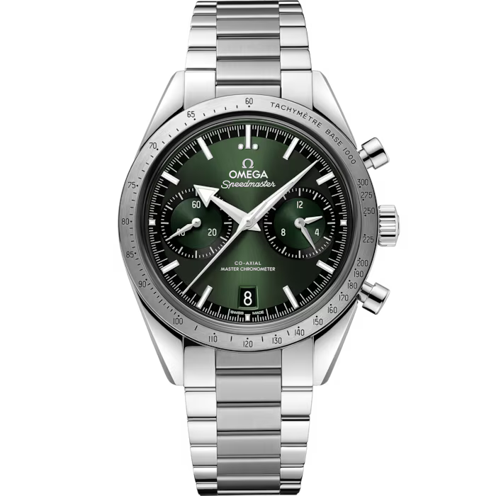 Omega Speedmaster '57 40,5 mm Herrenuhr Detailansicht Referenz 332.10.41.51.10.001 bei Juwelier Krebber in Mönchengladbach-Rheydt