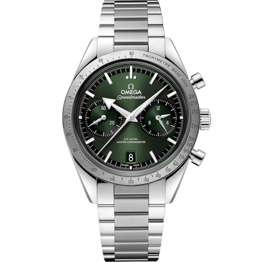 Omega Speedmaster '57 40,5 mm Herrenuhr Detailansicht Referenz 332.10.41.51.10.001 bei Juwelier Krebber in Mönchengladbach-Rheydt