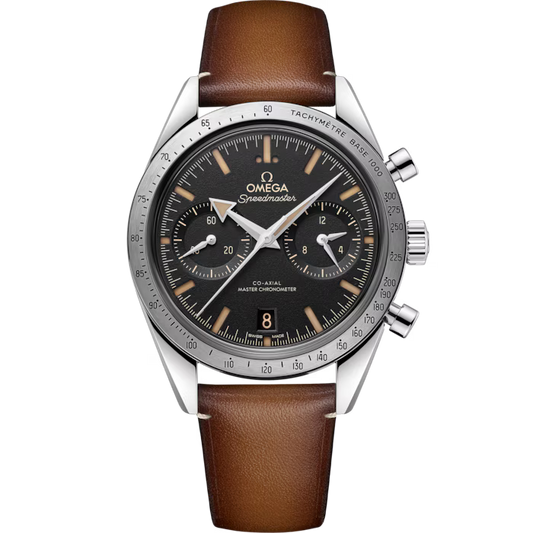 Omega Speedmaster '57 40,5 mm Herrenuhr Detailansicht Referenz 332.12.41.51.01.001 bei Juwelier Krebber in Mönchengladbach-Rheydt