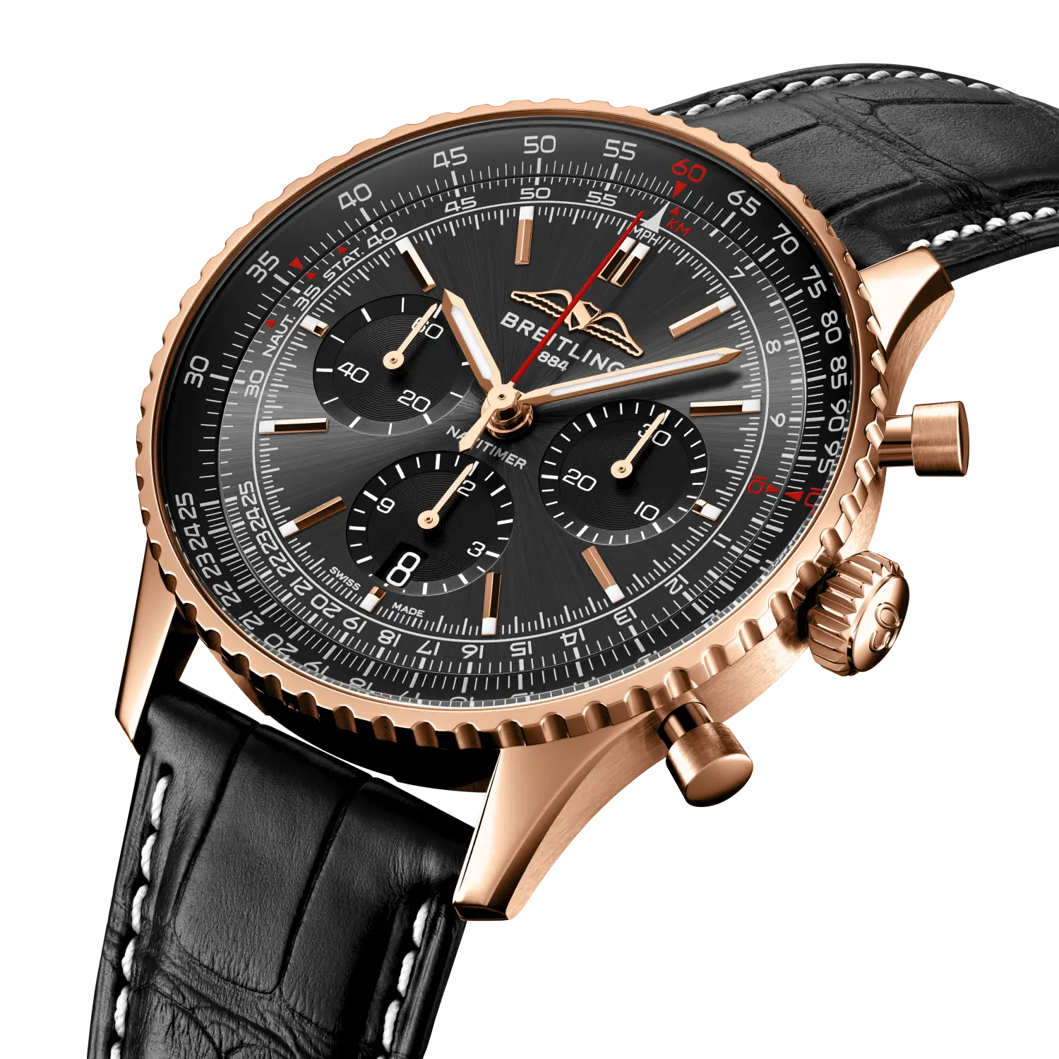 Breitling Navitimer B01 Chronograph 43 mm RB0138A11B1P1 – Perspektivansicht bei Juwelier Krebber in Mönchengladbach-Rheydt