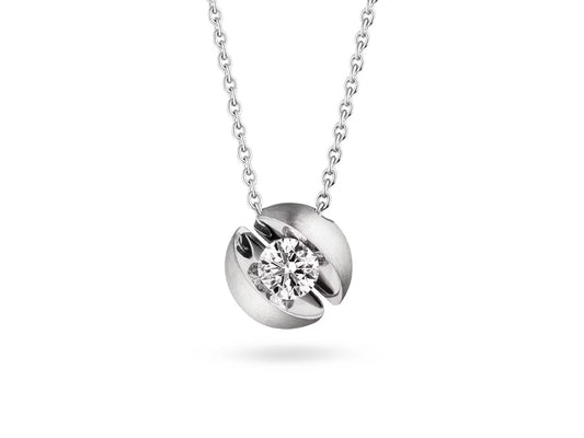 Juwelier Krebber Mönchengladbach - Rheydt Schaffrath Schmuck Halsschmuck Calla Collier Kette mit Anhänger Solitär Brillantschmuck