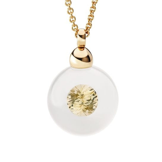 Krebber Jubiläumskollektion: „111 Jahre“ Glasklar Kette mit 1,11ct braun Brillant - Schmuck Schmuckwerk