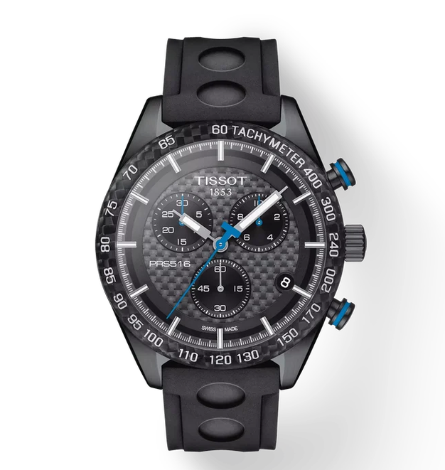 Tissot PRS 516 Chronograph, Zifferblatt Schwarz, Referenz T100.417.37.201.00, bei Juwelier Krebber in Mönchengladbach-Rheydt