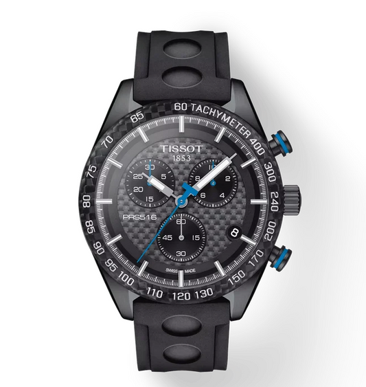Tissot PRS 516 Chronograph, Zifferblatt Schwarz, Referenz T100.417.37.201.00, bei Juwelier Krebber in Mönchengladbach-Rheydt