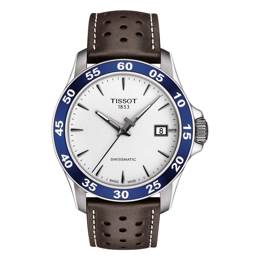 Tissot V8 Swissmatic, Zifferblatt Silber, Referenz T106.407.16.031.00, bei Juwelier Krebber in Mönchengladbach-Rheydt
