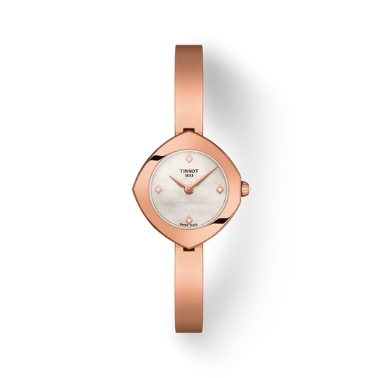 Tissot Femini-T, Zifferblatt Perlmutt, Referenz T113.109.33.116.00, bei Juwelier Krebber in Mönchengladbach-Rheydt