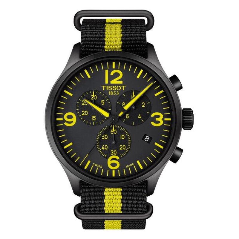 Tissot Chrono XL Tour de France 45 mm, Zifferblatt Schwarz, Referenz T116.617.37.057.00, bei Juwelier Krebber in Mönchengladbach-Rheydt