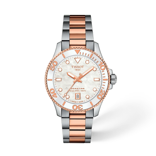 Tissot Seastar 1000 36 mm, Zifferblatt Perlmutt, Referenz T120.210.22.111.00, bei Juwelier Krebber in Mönchengladbach-Rheydt