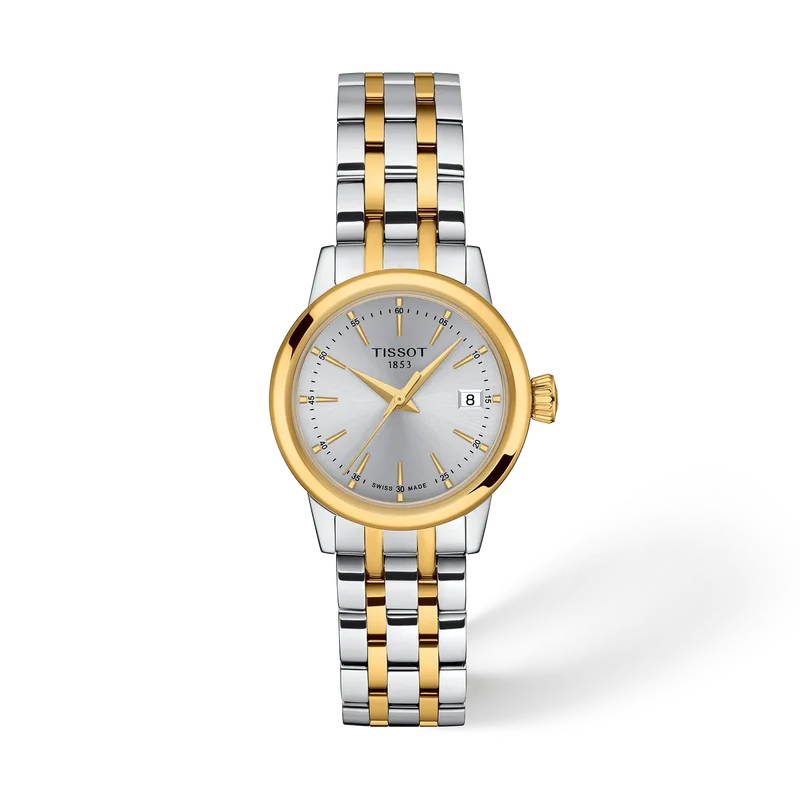 Tissot Classic Dream Lady 28 mm, Zifferblatt Silber, Referenz T129.210.22.031.00, bei Juwelier Krebber in Mönchengladbach-Rheydt