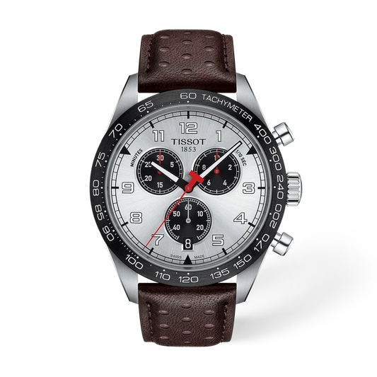 Tissot PRS 516 Chronograph 42 mm, Zifferblatt Silber, Referenz T131.617.16.032.00, bei Juwelier Krebber in Mönchengladbach-Rheydt