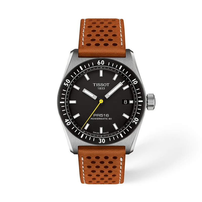 Tissot PR 516 Powermatic 80 38 mm, Zifferblatt Schwarz, Referenz T149.407.16.051.00, bei Juwelier Krebber in Mönchengladbach-Rheydt