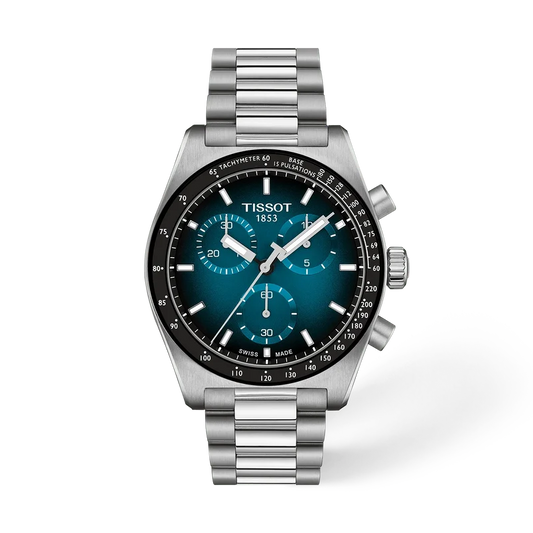 Tissot PR 516 Chronograph 40 mm, Zifferblatt Blau, Referenz T149.417.11.041.01, bei Juwelier Krebber in Mönchengladbach-Rheydt