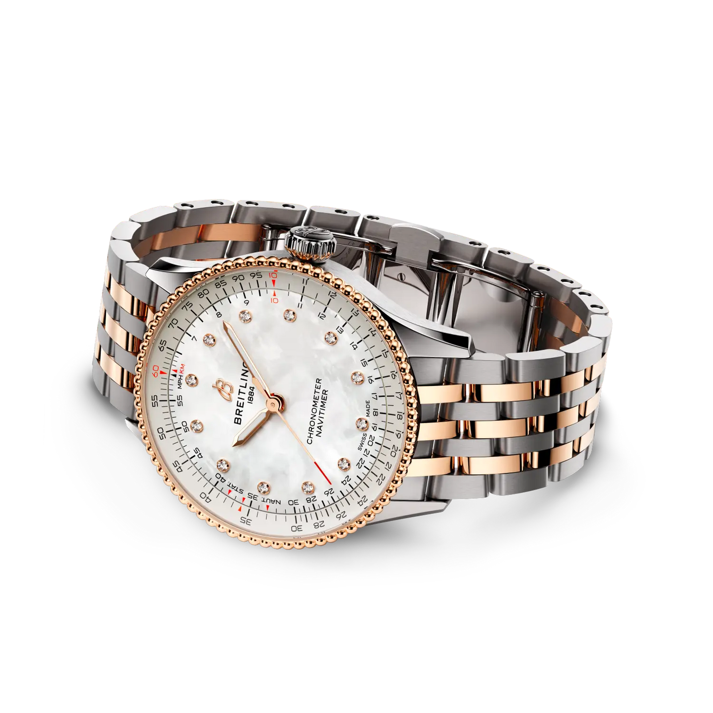 Navitimer Automatic 36 mm U17327211A1U1 – Ansicht von Gehäuse und Armband bei Juwelier Krebber in Mönchengladbach-Rheydt