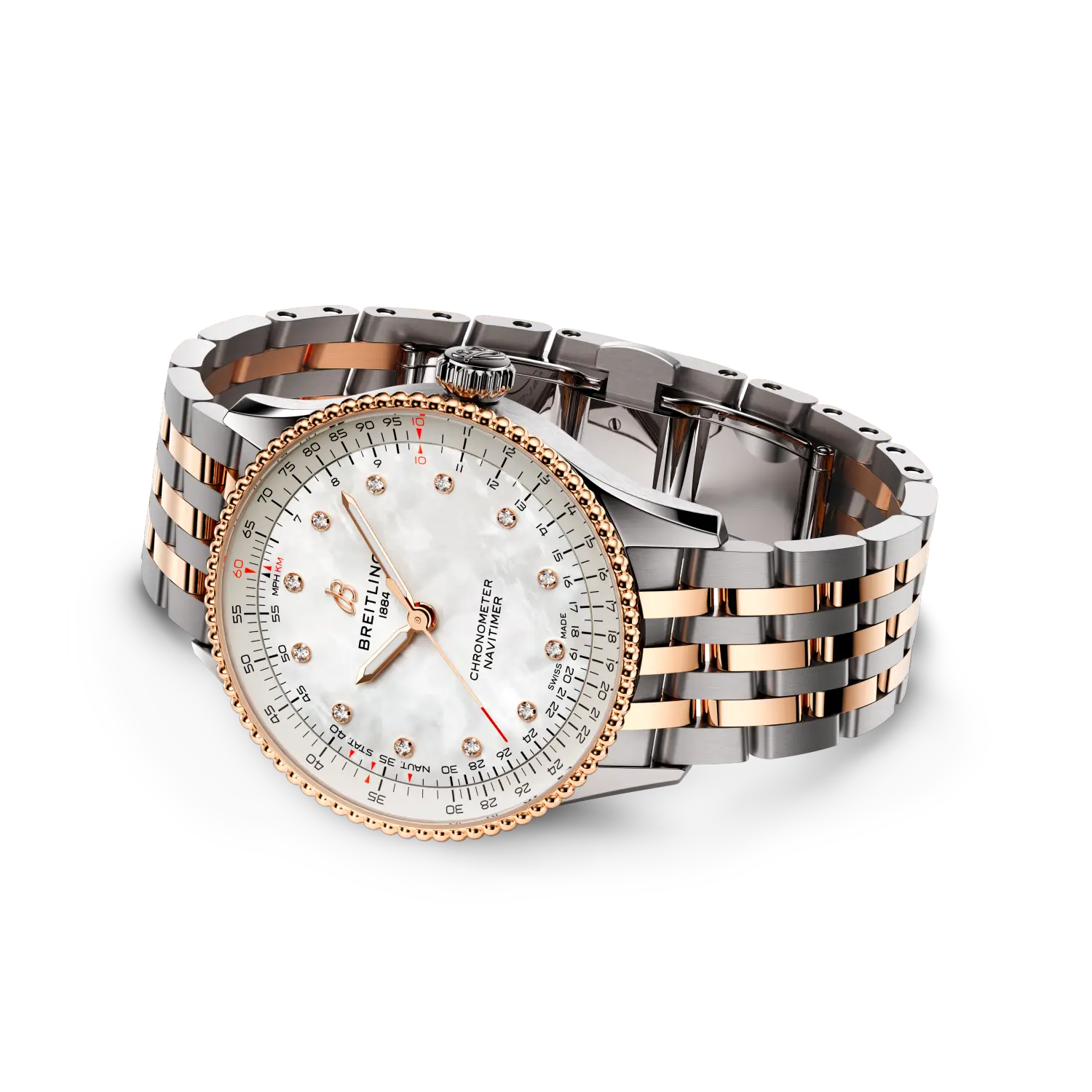 Navitimer Automatic 36 mm U17327211A1U1 – Ansicht von Gehäuse und Armband bei Juwelier Krebber in Mönchengladbach-Rheydt