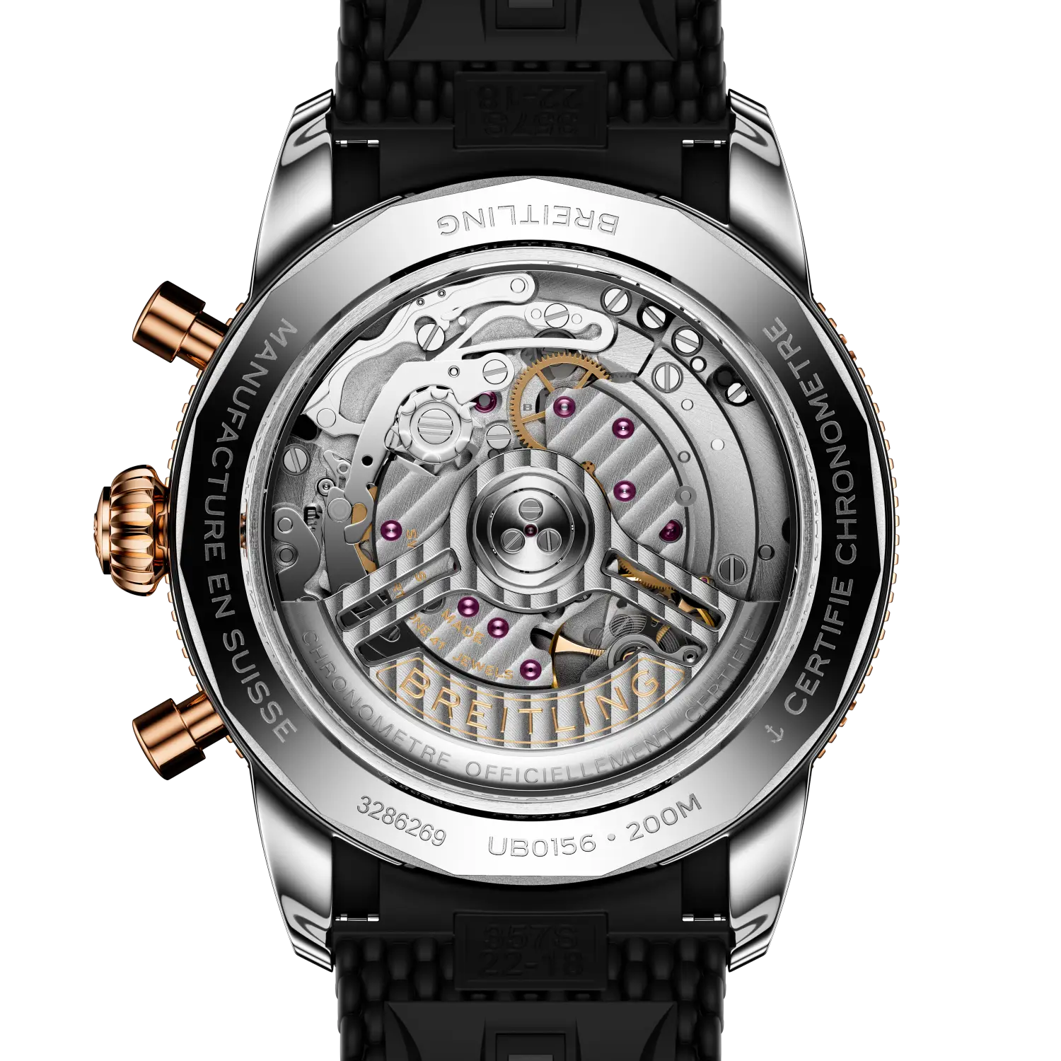 Breitling Superocean Heritage B01 Chronograph 42 mm UB0156H11B1S1 – Rückansicht bei Juwelier Krebber in Mönchengladbach-Rheydt