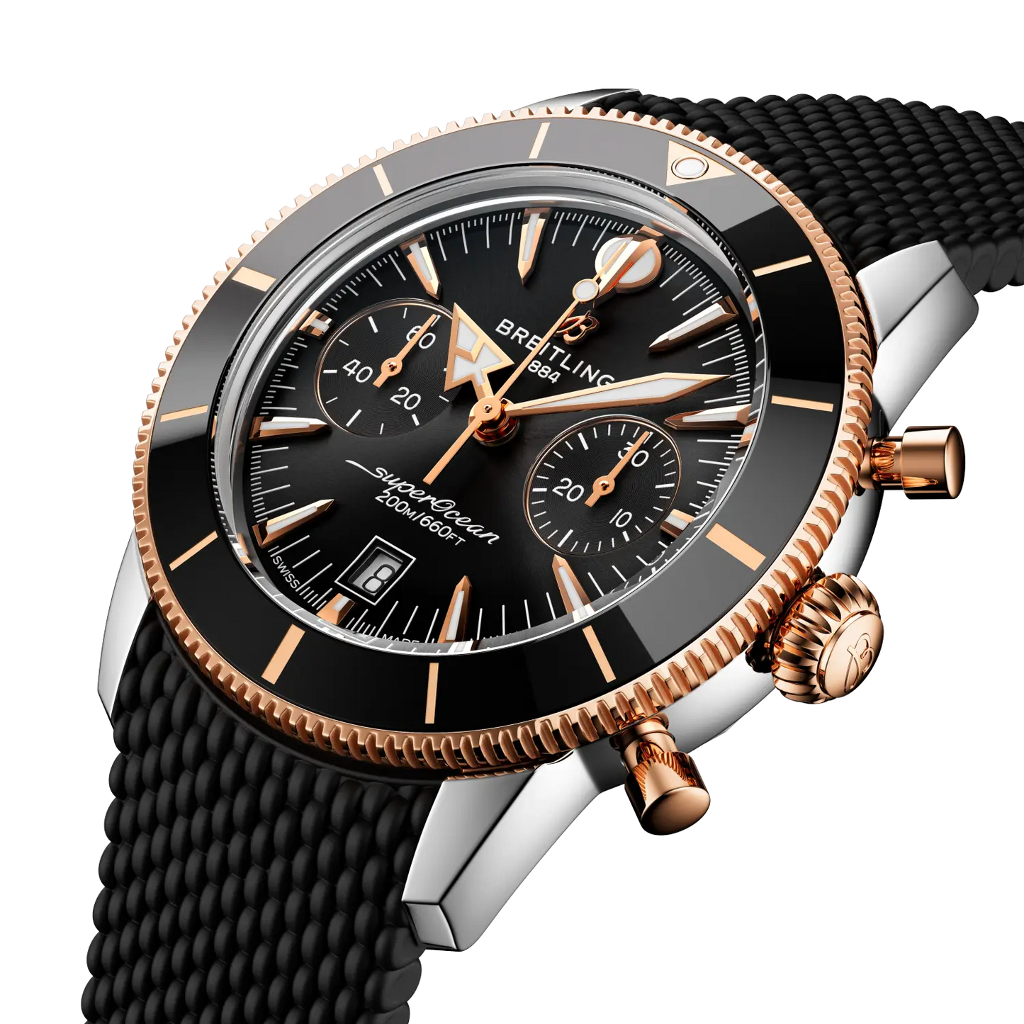 Breitling Superocean Heritage B01 Chronograph 42 mm UB0156H11B1S1 – Perspektivansicht bei Juwelier Krebber in Mönchengladbach-Rheydt