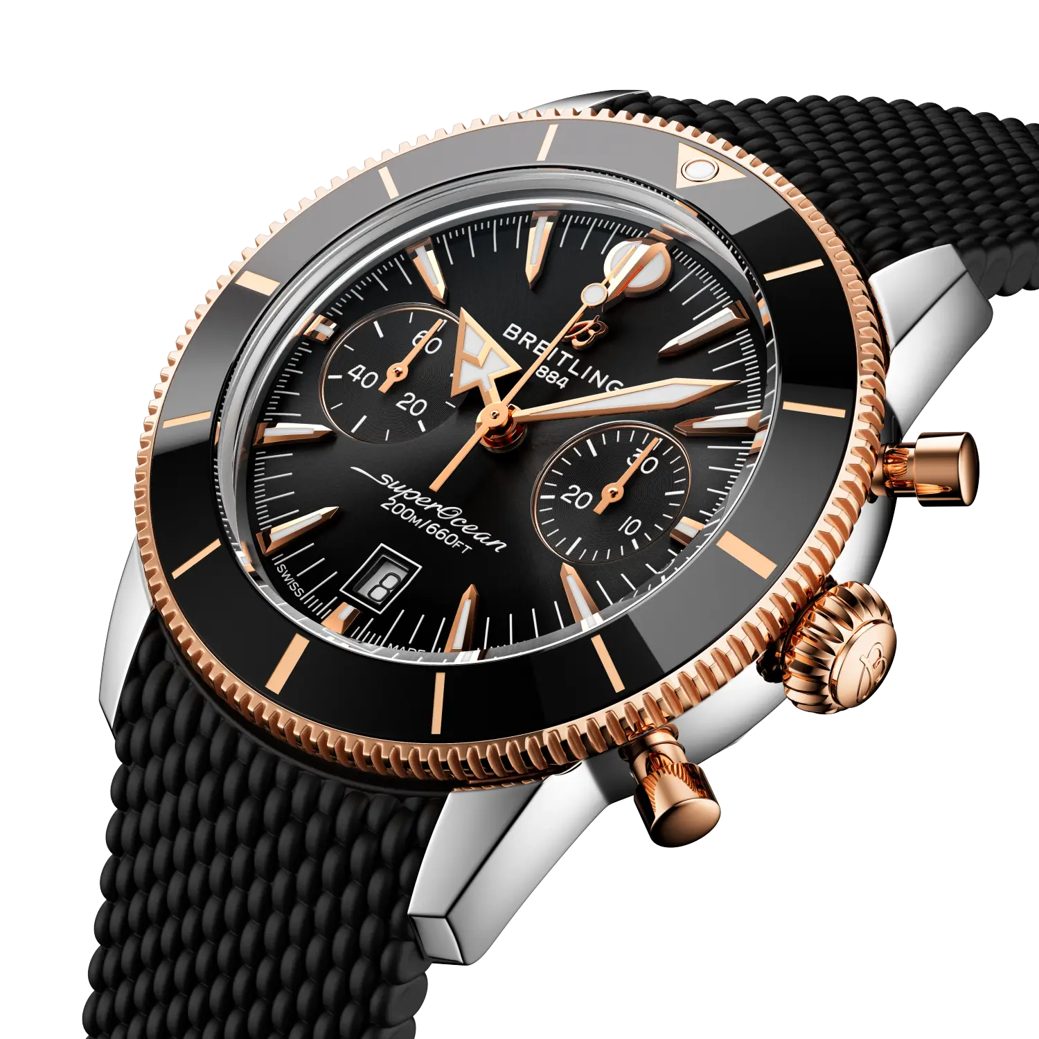 Breitling Superocean Heritage B01 Chronograph 42 mm UB0156H11B1S1 – Perspektivansicht bei Juwelier Krebber in Mönchengladbach-Rheydt