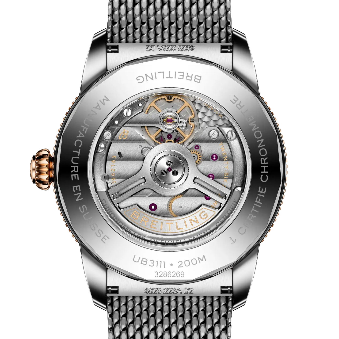 Breitling Superocean Heritage B31 Automatic 42 mm UB3111241B1A1 – Rückansicht bei Juwelier Krebber in Mönchengladbach-Rheydt