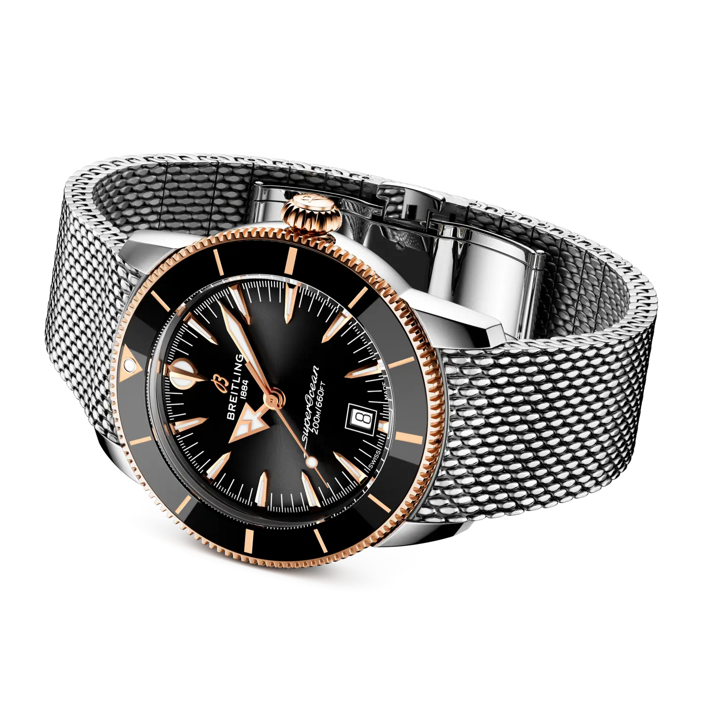 Breitling Superocean Heritage B31 Automatic 42 mm UB3111241B1A1 – Ansicht von Gehäuse und Armband bei Juwelier Krebber in Mönchengladbach-Rheydt