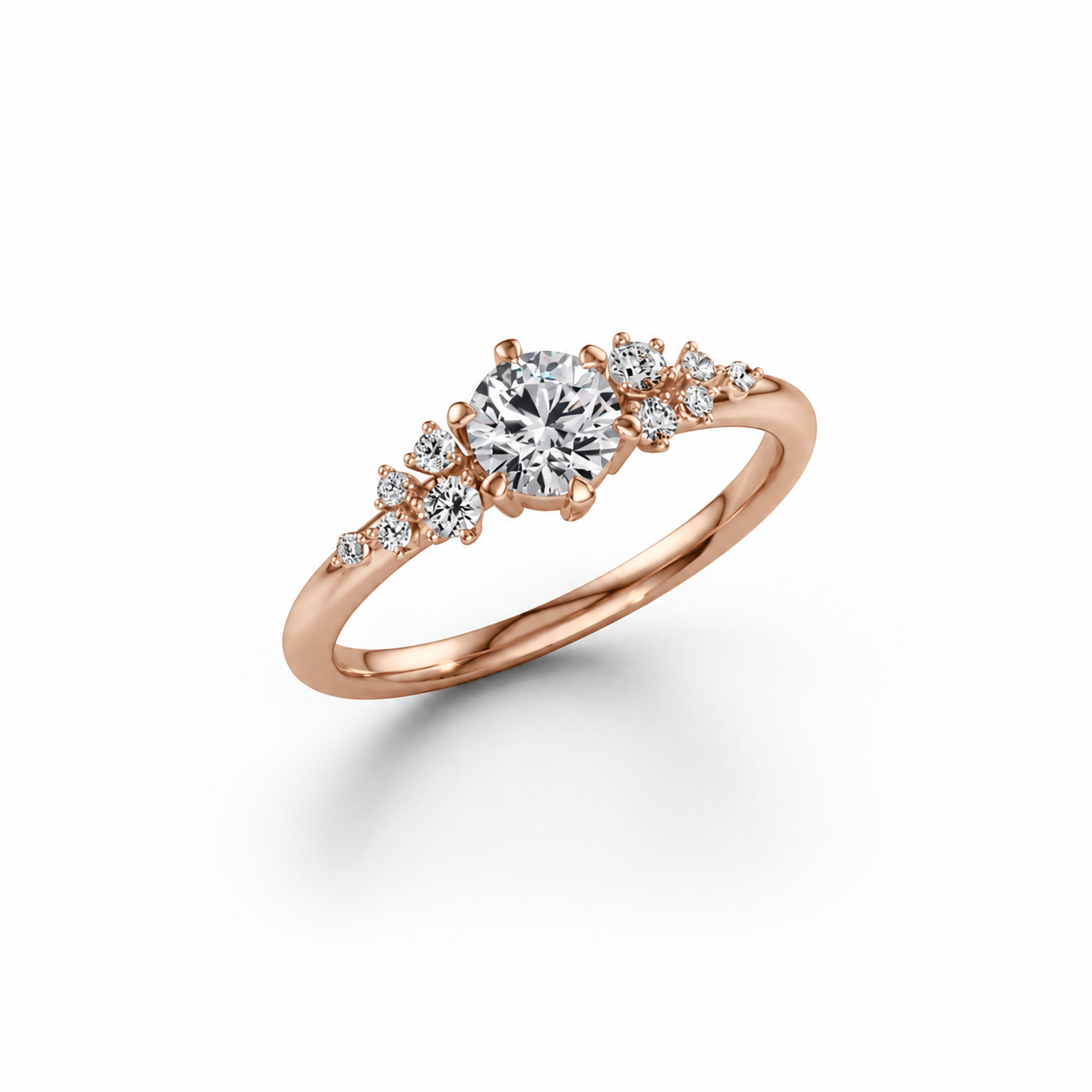 Verlobungsring aus Roségold mit 0,65 ct Diamanten – Solitär-Diamantring von Juwelier Krebber in Mönchengladbach-Rheydt