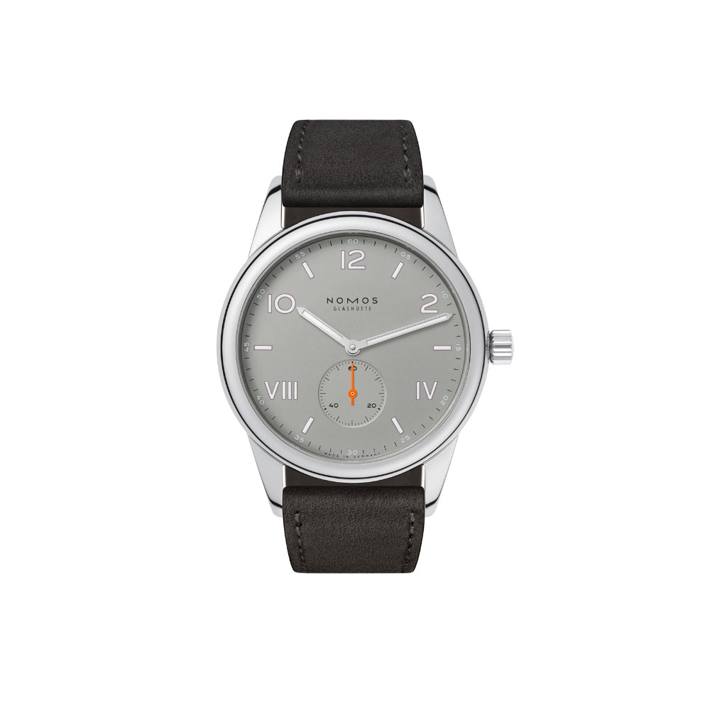 NOMOS Glashütte - Club Campus 38 absolute gray 727 NOMOS Glashütte - Club Campus 38 absolute gray 727 Nomos Club Automat Datum juwelier-krebber-monchengladbach-rheydt-herrenuhr-nomos-glashutte-club-campus-abolute-grey