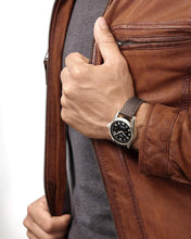 Lade das Bild in den Galerie-Viewer, sportlicher Lederuhr für Herren
