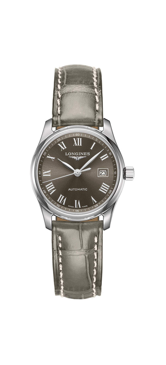 Longines MasterCollection 28mm Lederband grau